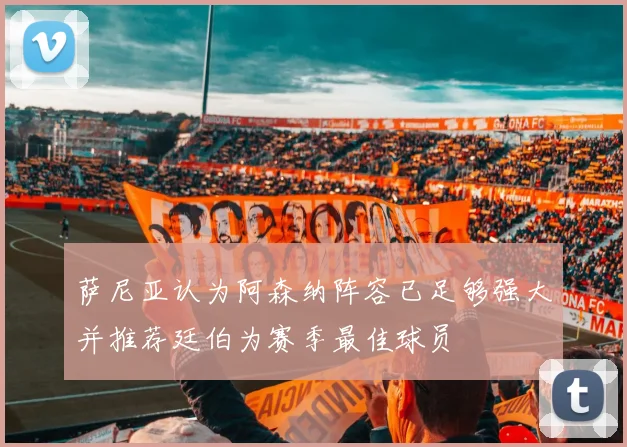 萨尼亚认为阿森纳阵容已足够强大并推荐廷伯为赛季最佳球员